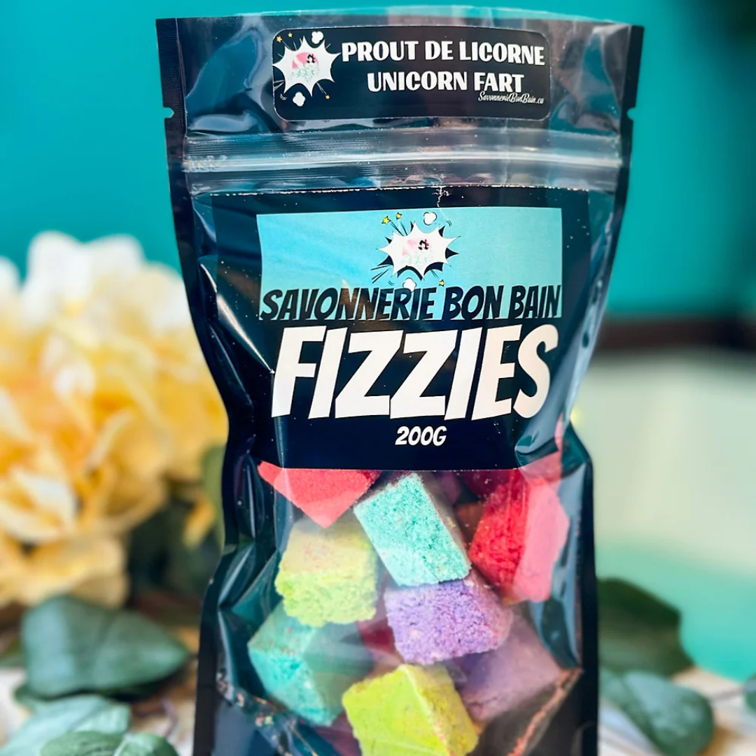 FIZZIES • MINI BOMBES DE BAIN EN CUBE - PROUT DE LICORNE