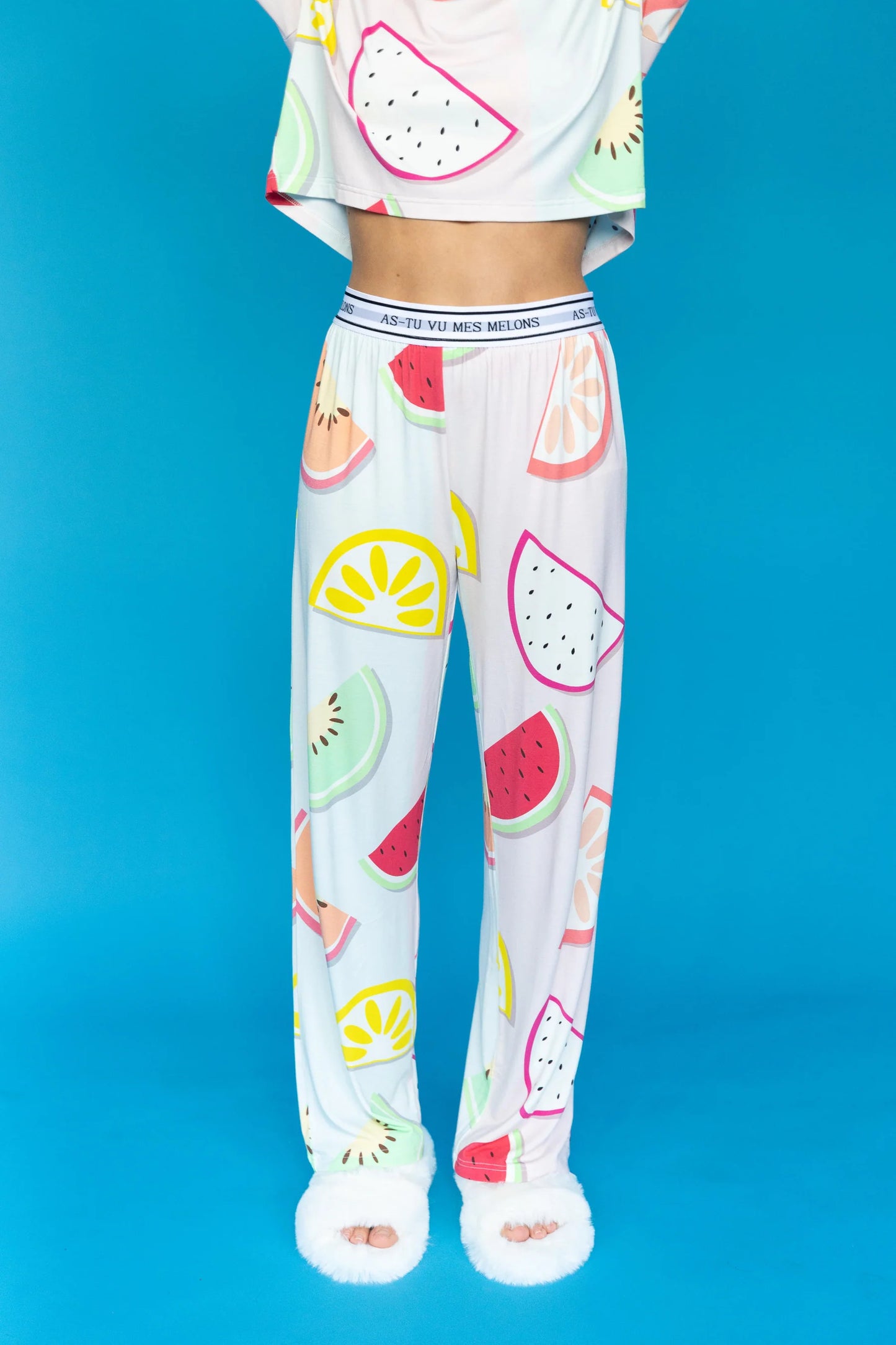 POP UNDERWEAR - PANTALON PYJAMA ÉVASÉ "AS-TU VU MES MELONS"