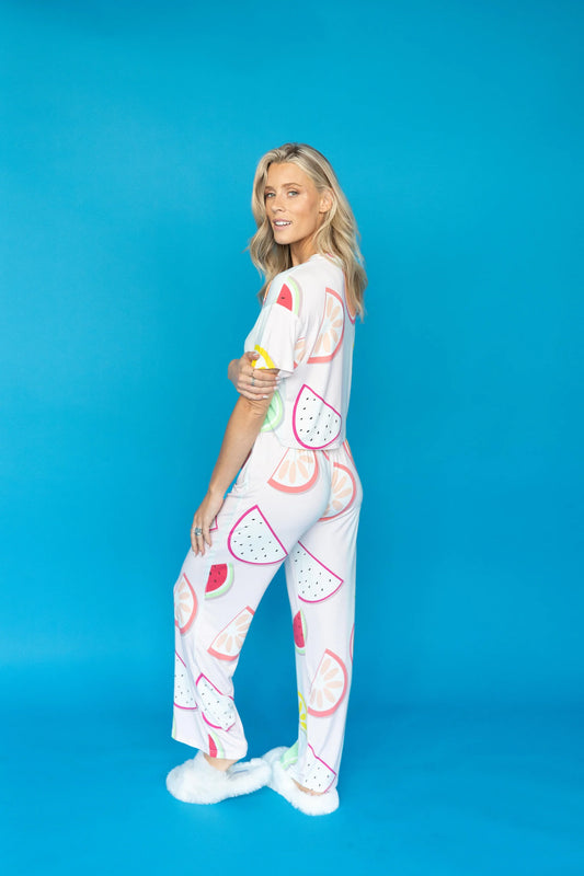 POP UNDERWEAR - PANTALON PYJAMA ÉVASÉ "AS-TU VU MES MELONS"