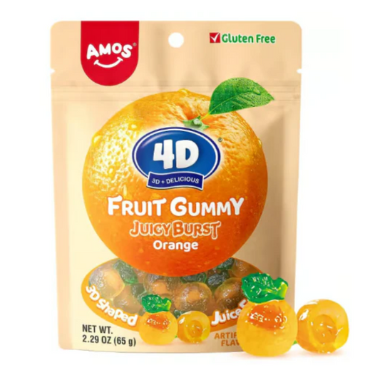 AMOS 4D - PEACH BURST FRUIT GUMMY -