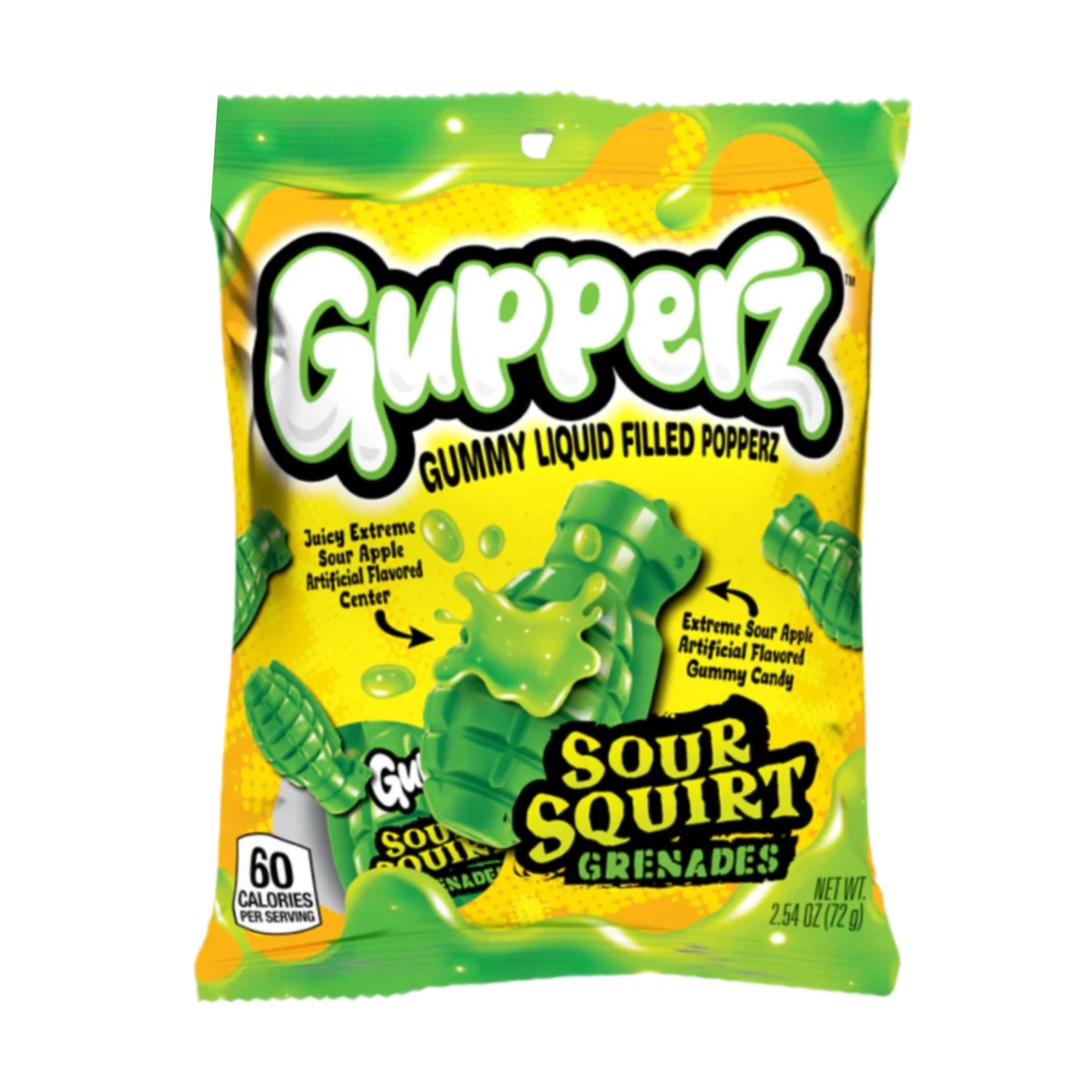 GUPPERZ CANDY - SOUR SQUIRT GRENADE 72g