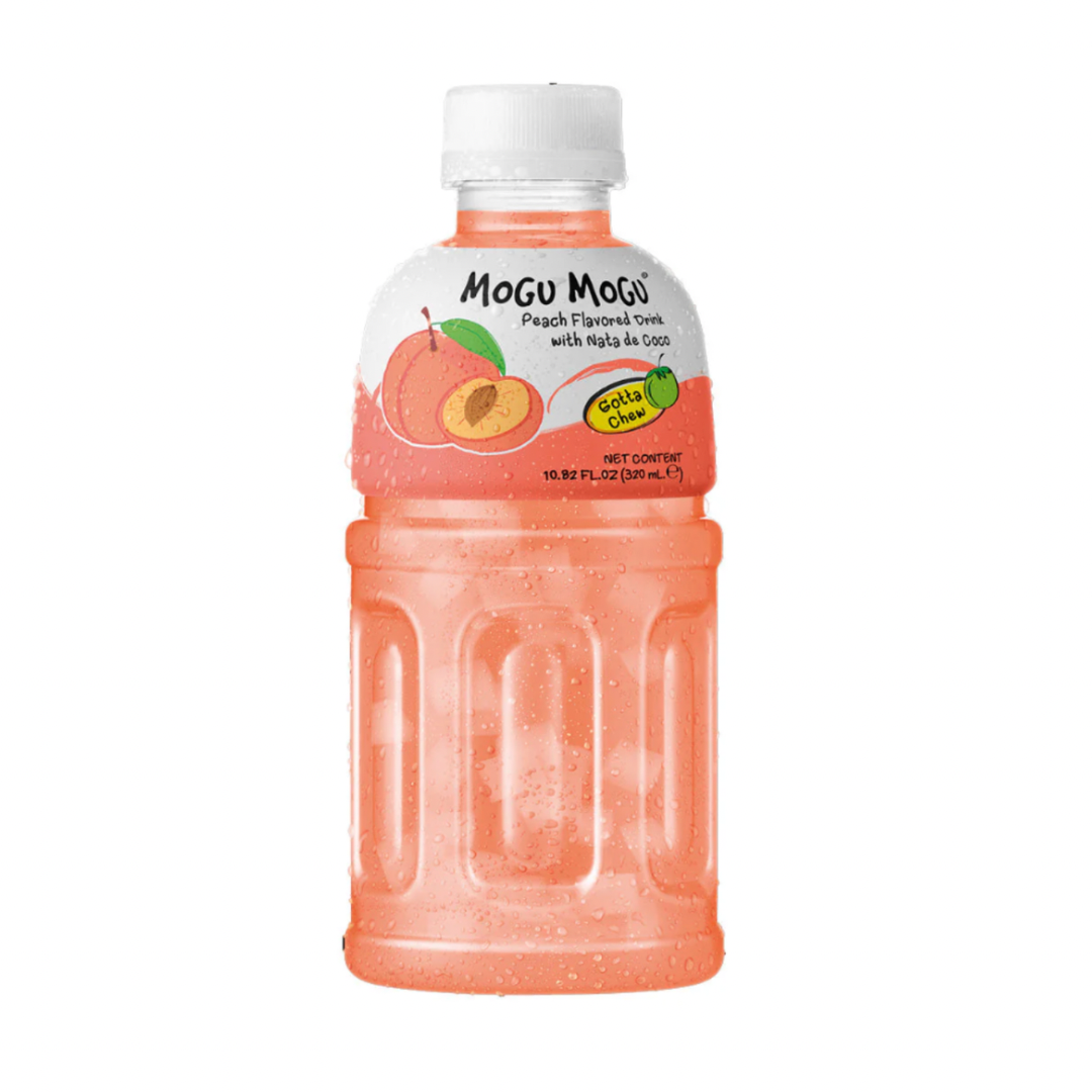 MOGO MOGU - PEACH DRINK WITH NATA DE COCO - 320mL