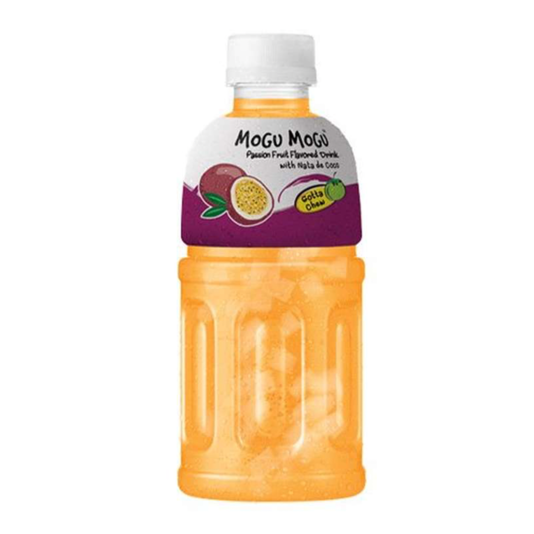 MOGU MOGU - PASSION FRUIT DRINK WITH NATA DE COCO - 320mL